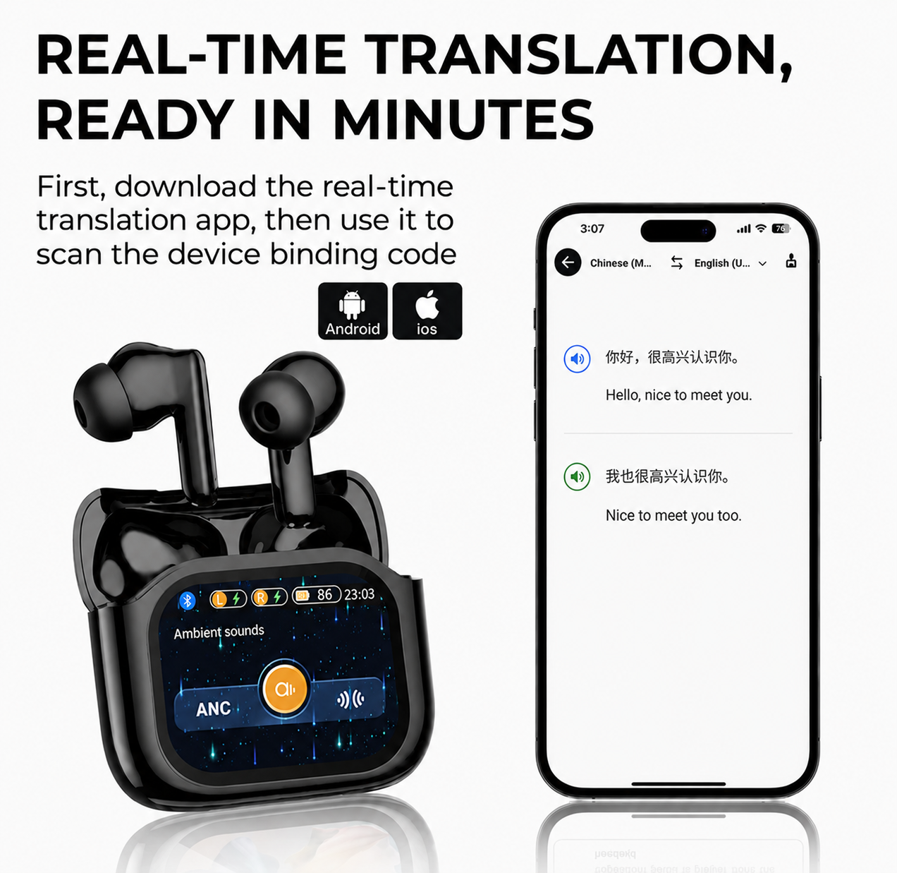 Apexora™ AI Translator Earbuds
